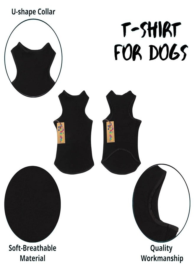 ويستيرن إرا تيشيرت قطني ناعم للكلاب من ويسترن إيرا، ملابس مريحة للكلاب، سترة بدون أكمام، طقم ملابس للجراء، ملابس (مقاس صغير جدًا - 12 بوصة، أسود) - Image 2